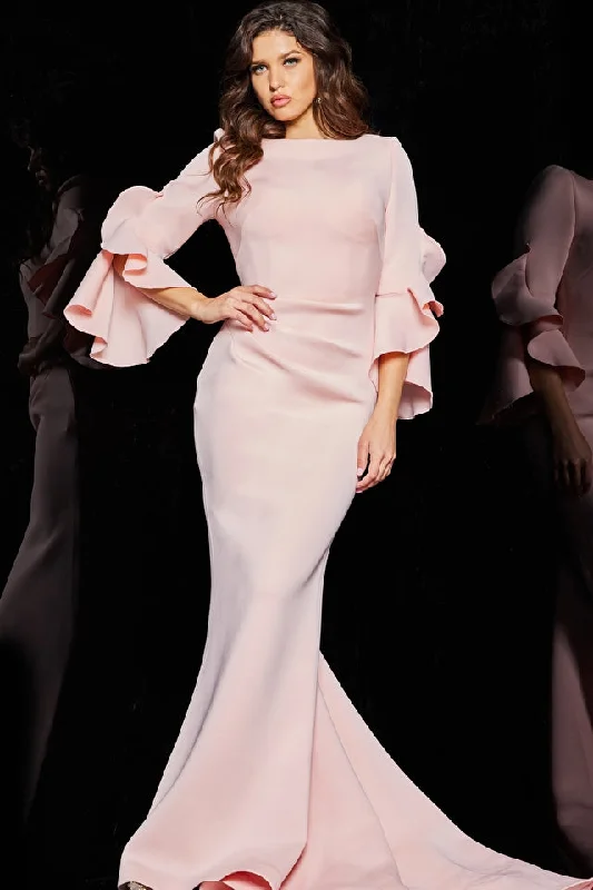 Jovani 63168 Ruffle Sleeve Mother of the Bride Gown