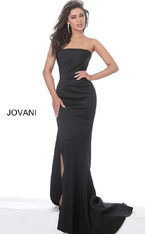 Jovani 94366 Strapless Side Slit Long Formal Dress