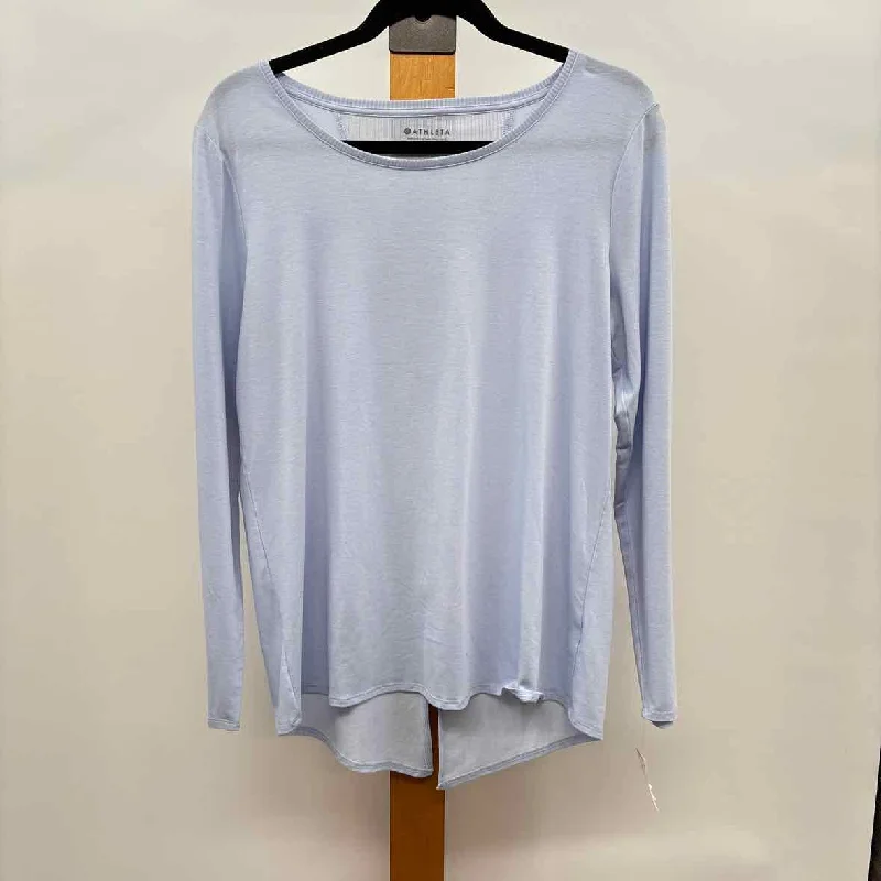 Athleta Women's Size M Blue Solid Long Sleeve Shirt