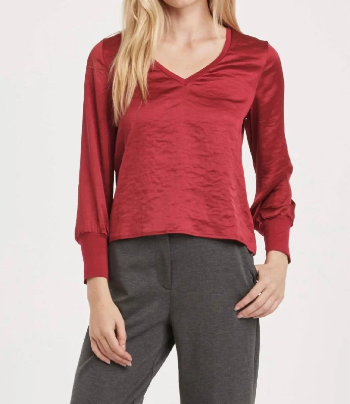 Aya Long Sleeve Top In Granada