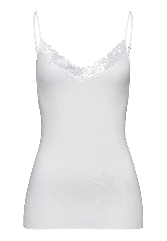 Anne V-Neck Cotton Camisole | Off White 70931-102