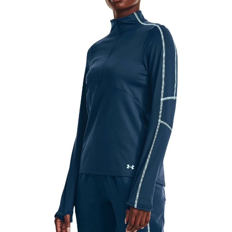 Under Armour Cold Weather Half Zip Long Sleeve Womens Running Top - Blue