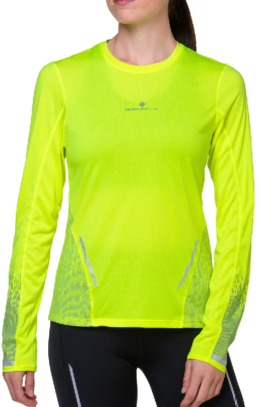 Ronhill Tech Reflect Long Sleeve Womens Running Top - Yellow