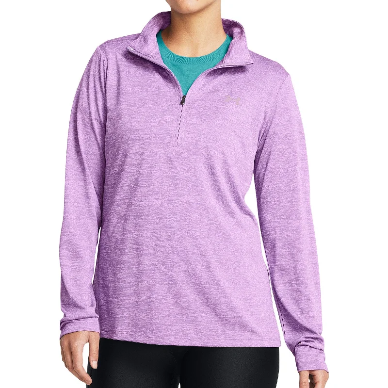 Under Armour Tech Twist Half Zip Long Sleeve Womens Training Top - Purple