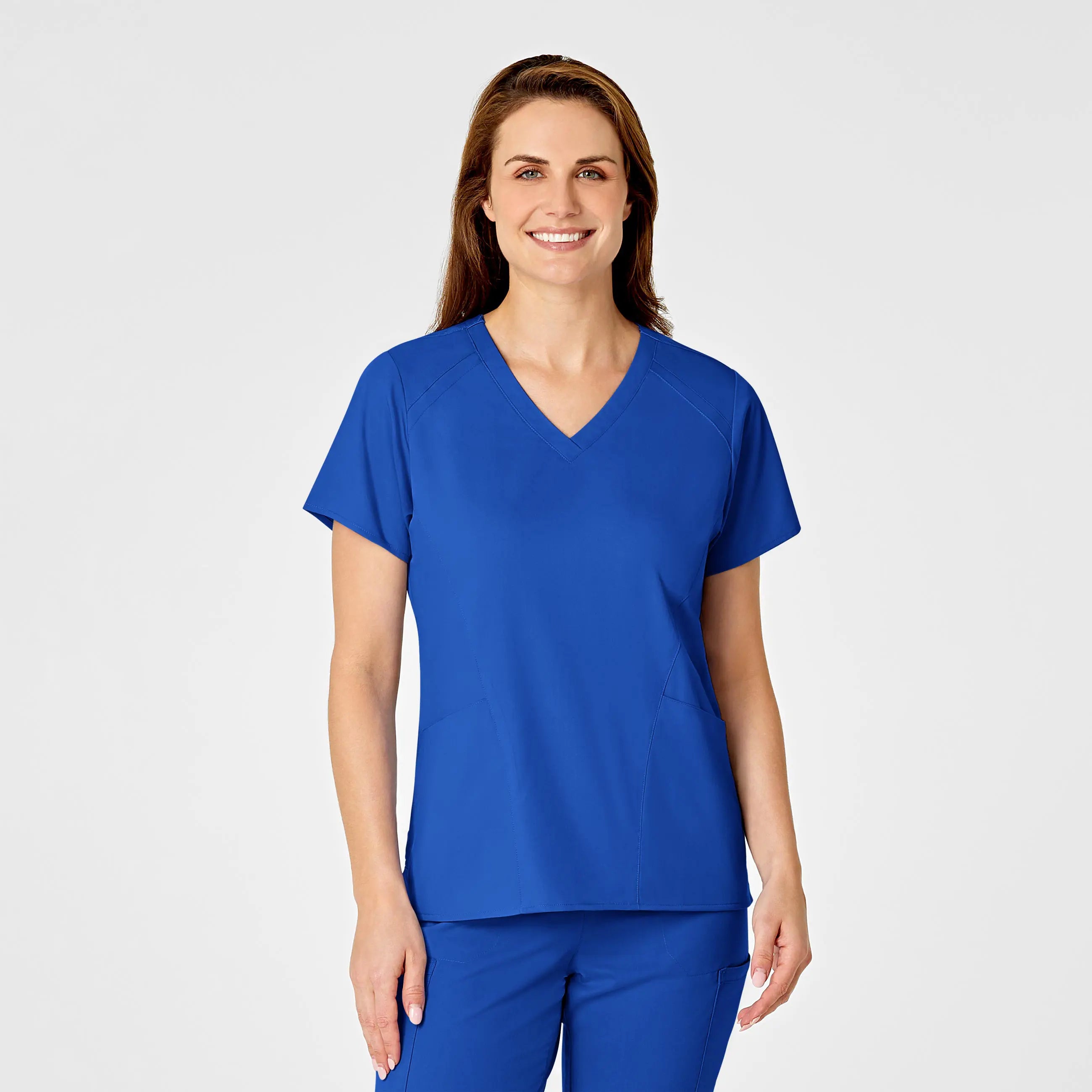 Wink Women's 4 Pocket V-Neck Scrub Top - Royal Blue