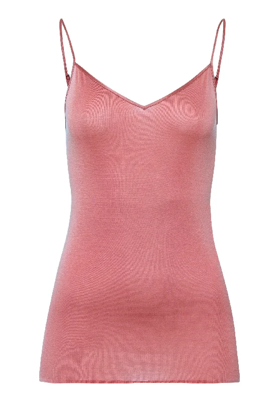 Cotton Seamless V-Neck Cotton Camisole | Sweet Pepper 71601-2408