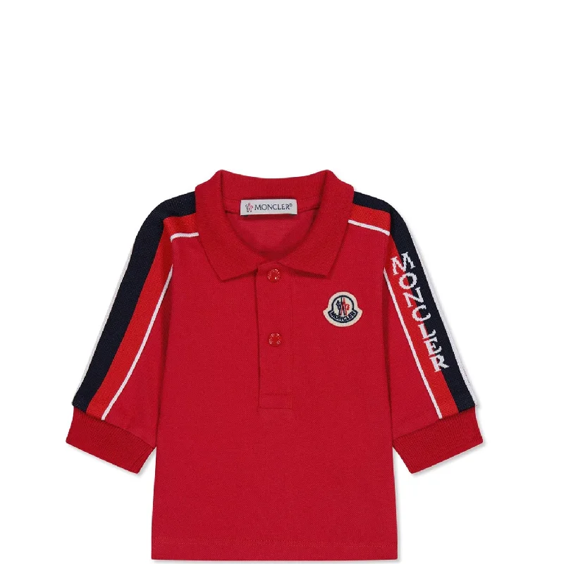 Infants Moncler Long Sleeve Tape Polo