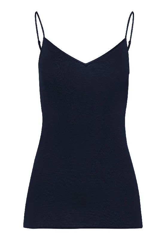 Cotton Seamless V-Neck Cotton Camisole | Deep Navy 71601-1610