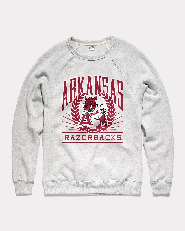 Arkansas Razorbacks Laurel Ash Crewneck