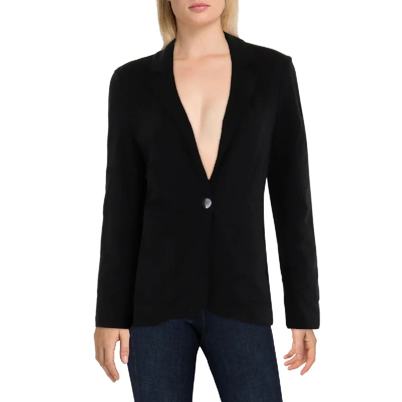 Magaschoni Womens Collar Long Sleeve Button-Down Top