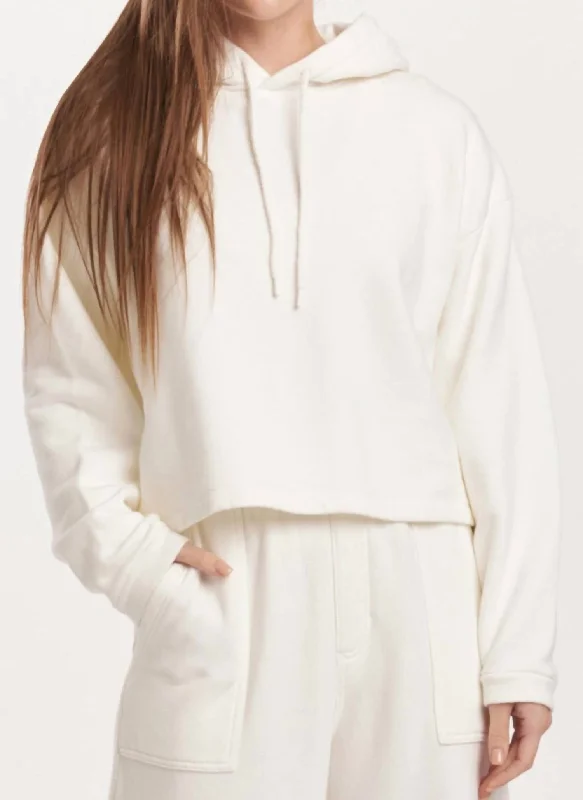 Paxton Hoodie Sweatshirt In Off White