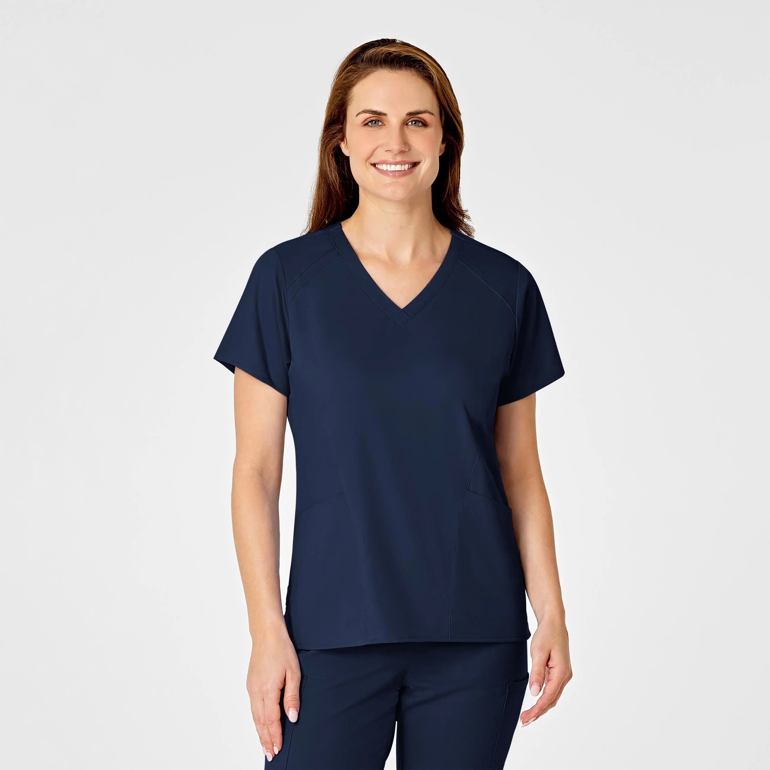 Wink Women's 4 Pocket V-Neck Scrub Top - Navy