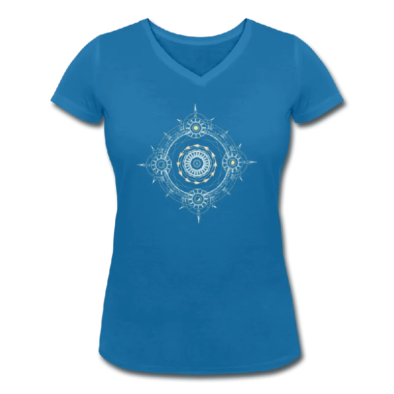 WOMENS MANDALA ORGANIC V-NECK T-SHIRT