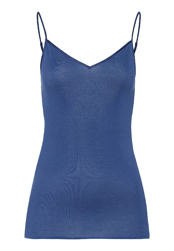 Cotton Seamless V-Neck Cotton Camisole | True Navy 71601-2604