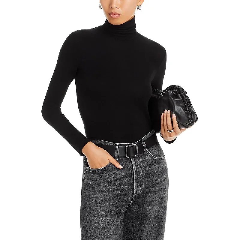 Womens Fitted Long Sleeve Turtleneck Top