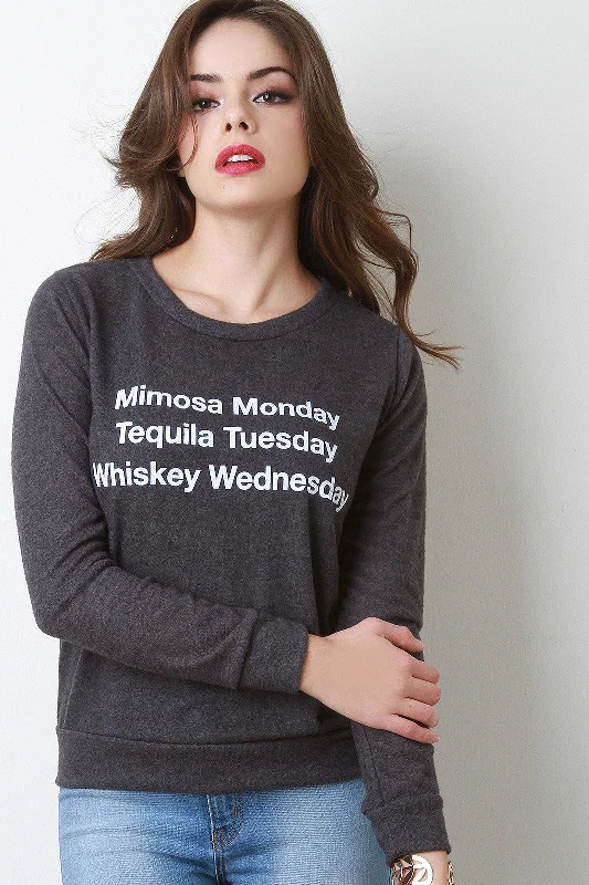 A Drink For Every Day Hacci Sweatshirt