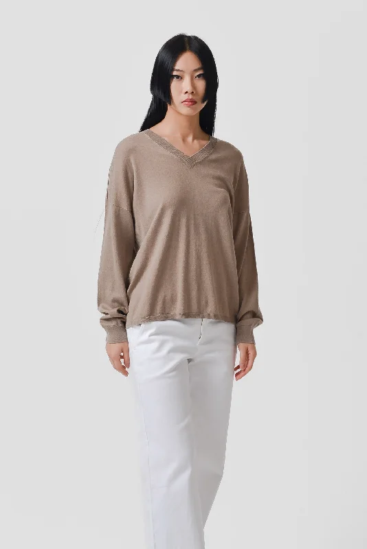 Annie Iced V-neck Sweater - Harbor