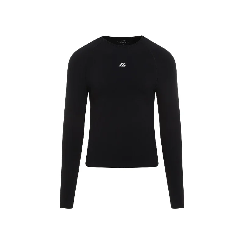 BALENCIAGA Sleek Fitted Long Sleeve Crewneck Sweater