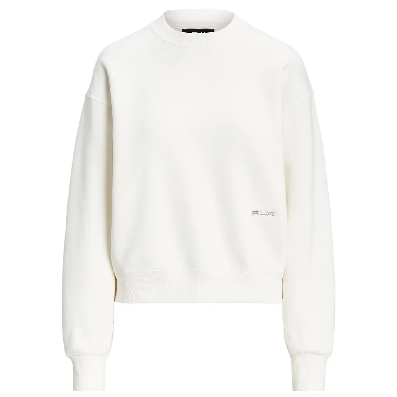 Womens Fleece Crewneck Paper White - SS24