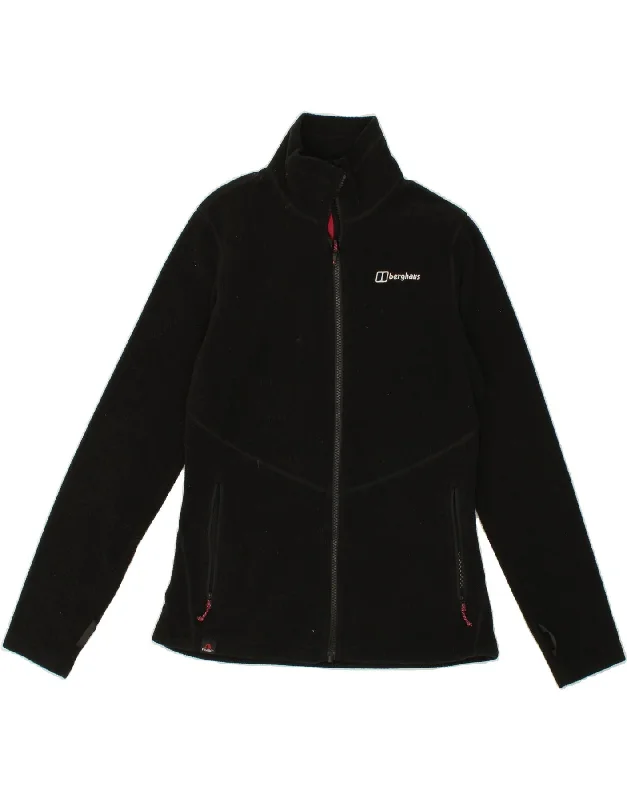 BERGHAUS Womens Fleece Jacket UK 12 Medium  Black Polyester