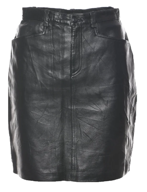 Leather Pencil Skirt - S