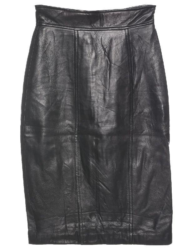 Leather Pencil Skirt - XS