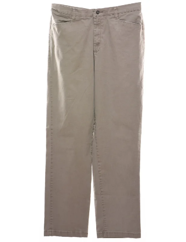 Lee Grey Straight-Fit Trousers - W32 L32