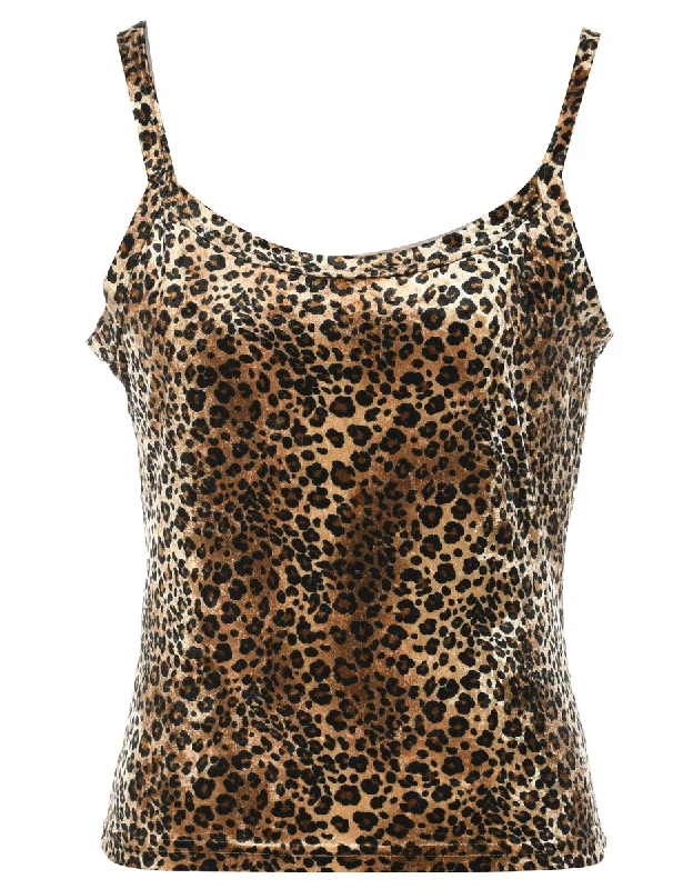 Leopard Printed Top - M