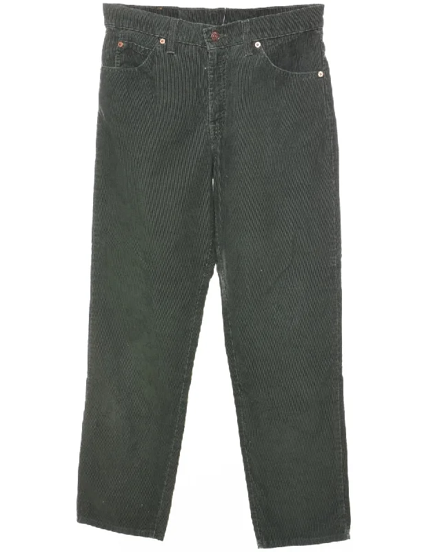 Levi's Corduroy Green Straight-Fit Trousers - W30 L30