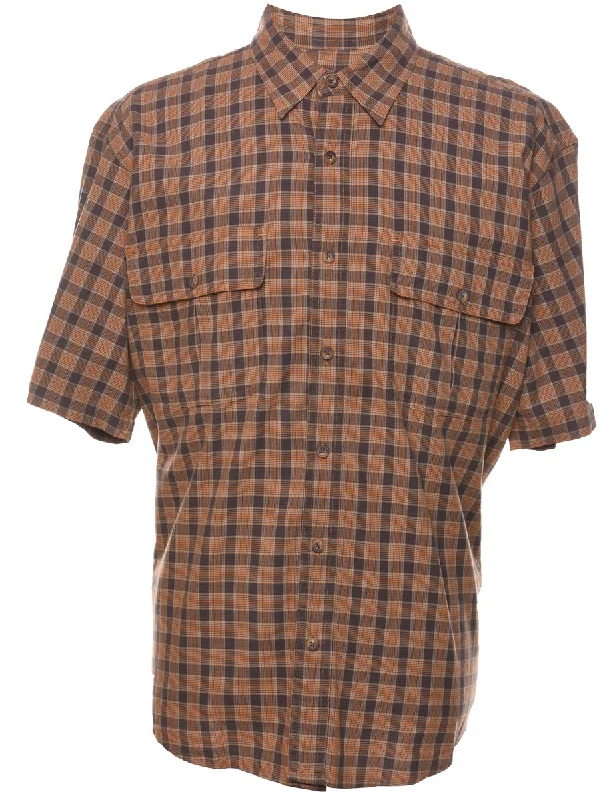 Light Brown Checked Shirt - L