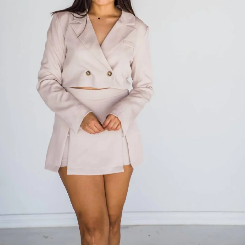 Work To Wine Jacket In Light Beige