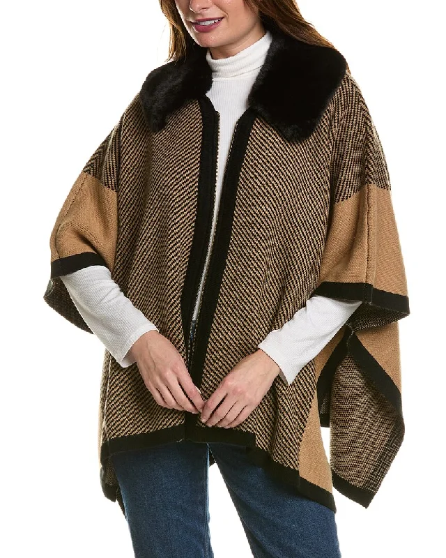 Anne Klein Zip Front Poncho