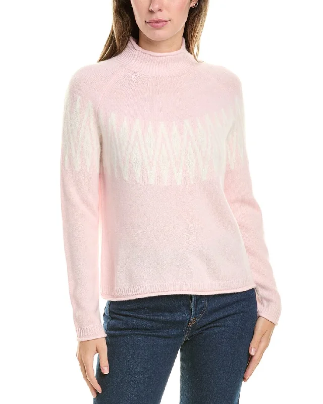 Hannah Rose Sunburst Fairisle Raglan Wool & Cashmere-Blend Sweater