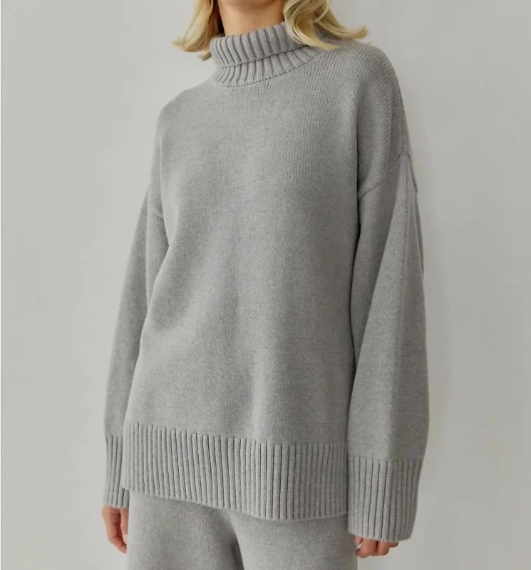 Phoebe Sweater In Heather Grey