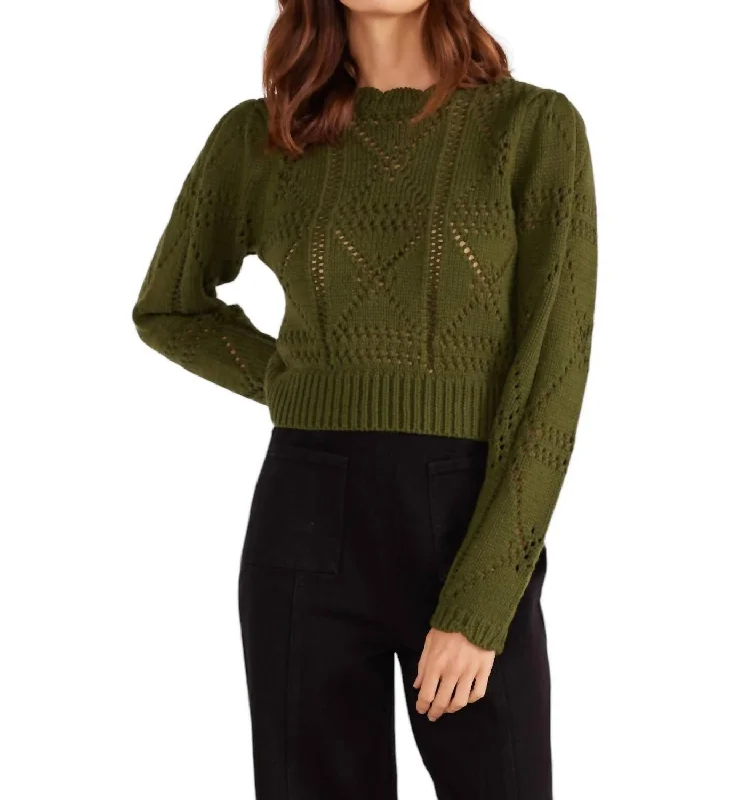 Sally Sweater In Forest Green