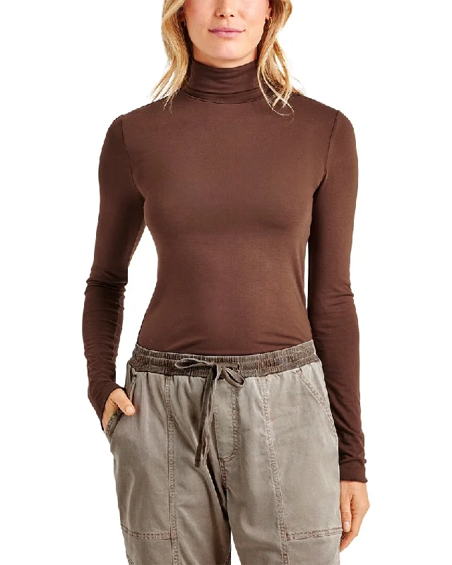 Splendid Bamboo Turtleneck Top