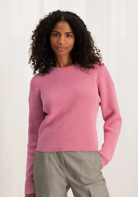 YAYA Crewneck Chenille Crewneck Sweater, Morning Glory Pink