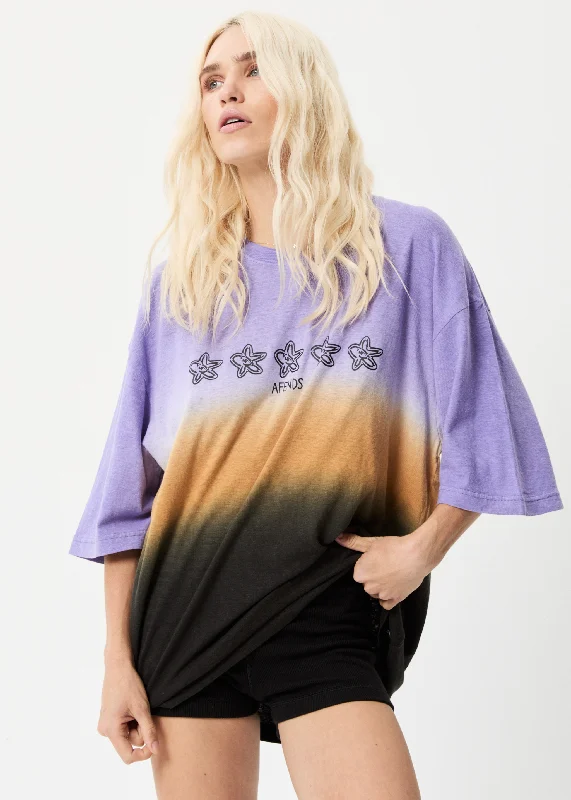 AFENDS Womens Fixative - Oversized T-Shirt - Plum