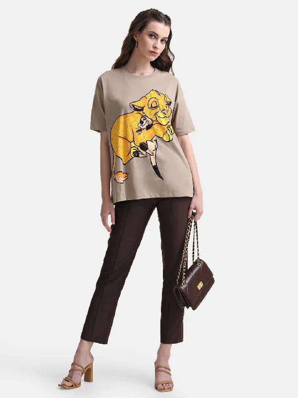 Lion King Printed Graphic Long T-Shirt