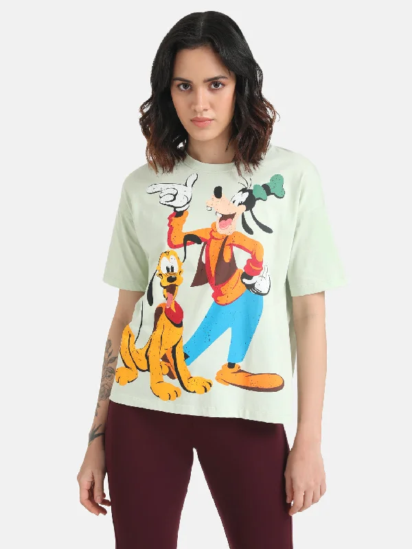 Pluto And Goofy  Disney  Printed T-Shirt