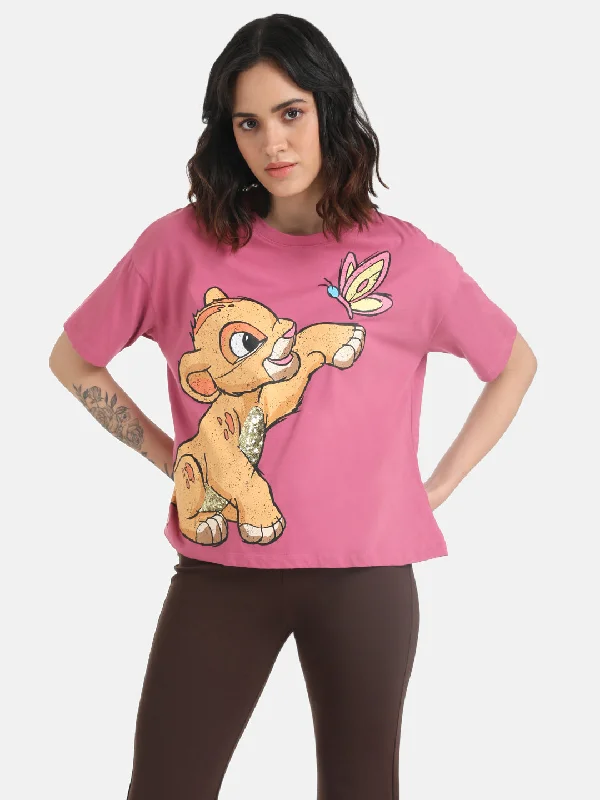 The Lion King © Disney Printed T-Shirt With Sequin Work