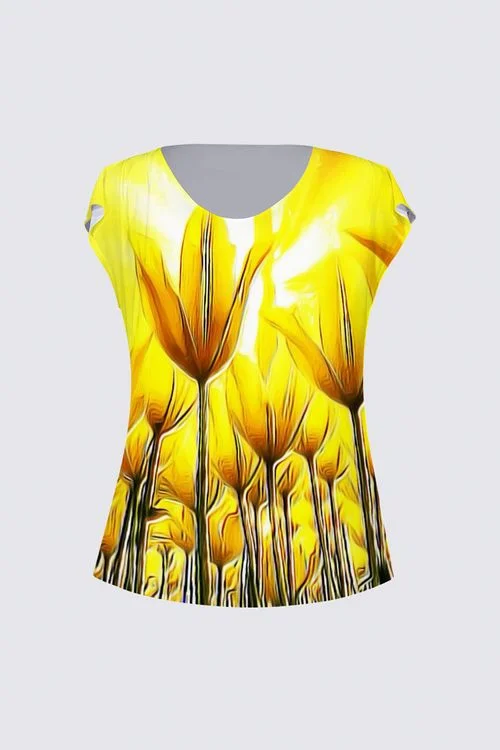 Floral Embosses: Tulip Daydream 02 Designer Julie Drape T-shirt