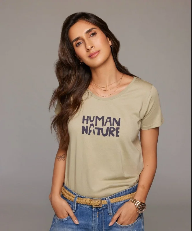 Human Nature Womens Organic Cotton T-shirt | Sage