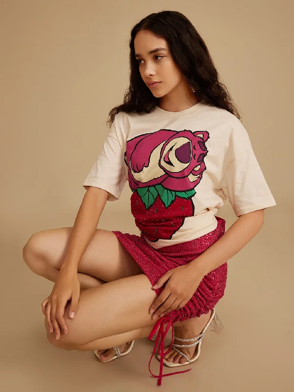 ©Disney Lotso Sequined Strawberry T-Shirt