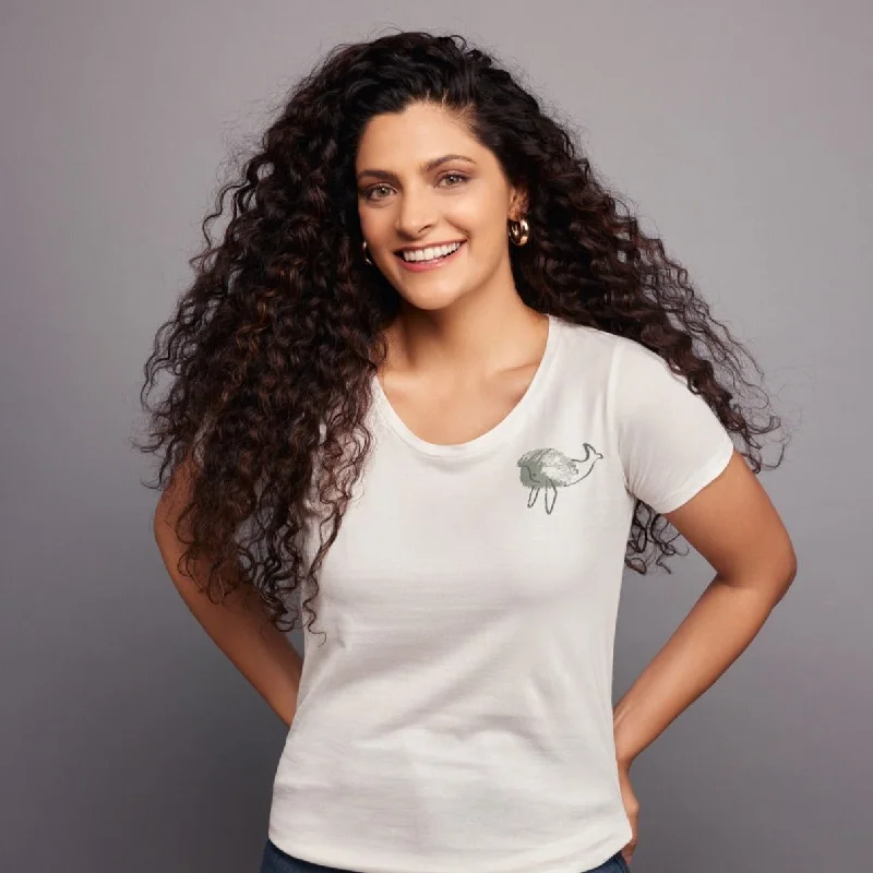 Whale by Human Nature Womens Organic Cotton T-shirt | White