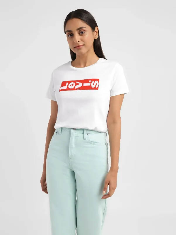 Women's Brand Logo Crew Neck T-shirt