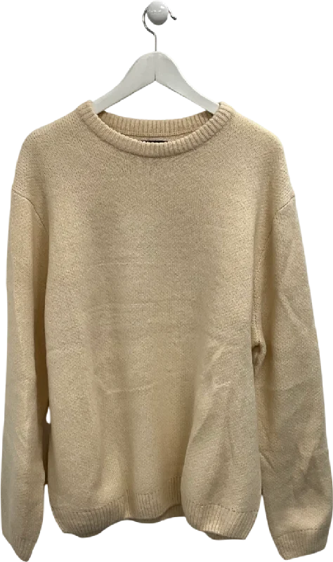 ASOS Cream Oversize Crewneck Jumper UK M