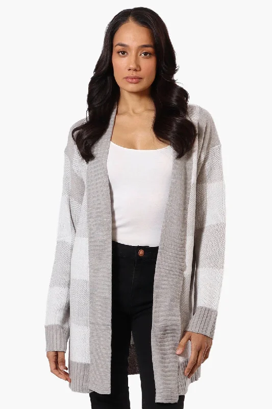 Canada Weather Gear Fold Over Wrap Cardigan - Grey