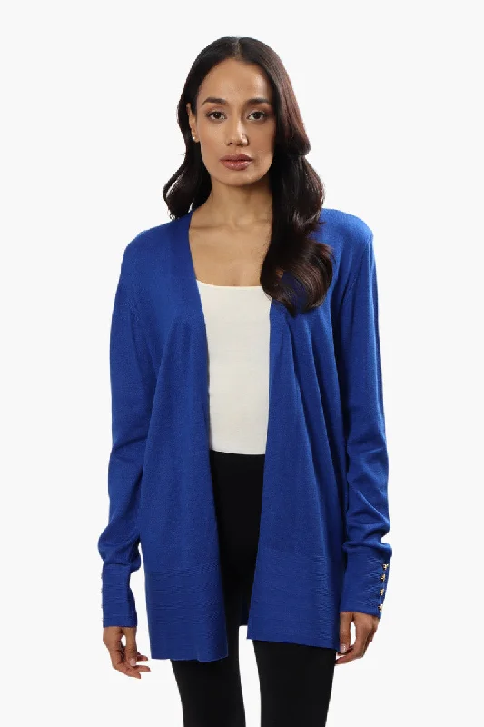 Beechers Brook Long Sleeve Open Front Cardigan - Blue