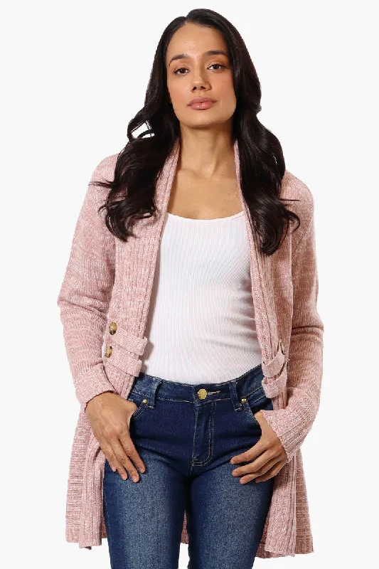 International INC Company Knit Open Wrap Cardigan - Pink